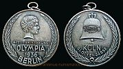 1936 AD., Germany, Third Reich, 1936 Olympics, MÃ¼lhens GmbH & Co. KG company advertising medal.