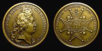 1693 AD., France, Louis XIV, bronze medal on the Institution of the Military Order of St. Louis, by Jean Mauger, Paris mint, modern restrike.