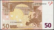 European Union, European Central Bank, Pick 4x.1. 50 Euro, 2002-2003 AD., Printer: Giesecke & Devrient (Germany), P004C4-X13176890552 Reverse 