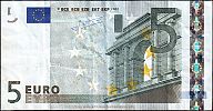 European Union, European Central Bank, Pick 8x.1. 5 Euro, 2009 AD. Printer: Giesecke & Devrient, Germany, P015G2-X29797226525 Obverse 