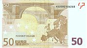 European Union, European Central Bank, Pick 11p. 50 Euro, 2005 AD., Printer: Johan Enschede en Zonen, Haarlem, Netherlands, P22082106268-G026F3 Reverse