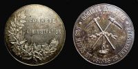 1893-1914 AD., France, AssemblÃ©e GÃ©nÃ©rale des Mines et Usines de Peyrebrune, silver medal.
