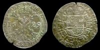 1629 AD., Spanish Netherlands, Brabant, Brussels mint, Felipe IV, Patagon.