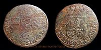 1652 AD., Spanish Netherlands, Brabant, Brussels mint, Felipe IV, Oord / Liard, KM 62.3.