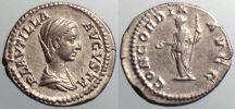 202 AD., Plautilla, Rome mint, Denarius, RIC 363a.