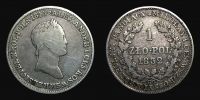 1832 AD., Poland, Congress-Kingdom, Alexander I, Warsaw mint, 1 Zloty, KM C 114.2.
