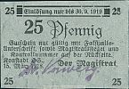 1918 AD., Germany, 2nd Empire - Weimar Republic, Konstadt, town, Notgeld, currency issue, 25 Pfennig, Tieste 3665.05.16.6. 31699 Obverse 