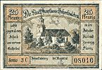 1922 AD., Germany, Weimar Republic, Hohenfriedeberg, Stadt, Notgeld, collector series issue, 25 Pfennig, Grabowski/Mehl 620.1a-3/10. 3C 08010 Obverse 