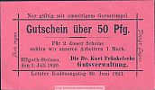 1920 AD., Germany, Weimar Republic, Ellguth-Steinau, Fränkelsche Gutsverwaltung, Notgeld, currency issue, 50 Pfennig, Tieste 1665.05.30. 296 Obverse 