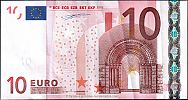 European Union, European Central Bank, Pick 2x.2. 10 Euro, 2002 AD., Printer: Bundesdruckerei, Germany, R005D5-X04354687388 Obverse 