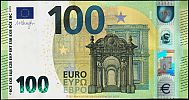 European Union, European Central Bank, Pick 24r. 100 Euro, 2019 AD. Printer: Bundesdruckerei, Berlin, Germany, R008H3-RB5126023562 Obverse 