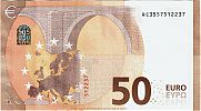 European Union, European Central Bank, Pick 23r. 50 Euro, 2017 AD., Printer: Bundesdruckerei, Berlin, Germany, R024A5-RC3557512237 Reverse 