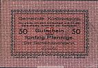 1916-1921 AD., Germany, 2nd Empire - Weimar Republic, Koslowagora, municipality, Notgeld, currency issue, 50 Pfennige, Tieste 3685.05.12. Obverse 