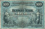 1900 AD., Germany, 2nd Empire, München, Bayerische Notenbank, 100 Mark, World Paper Money P-S922. B 1368496 Obverse 