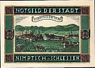 1921 AD., Germany, Weimar Republic, Nimptsch (town), Notgeld, collector series issue, 50 Pfennig, Grabowski/Mehl 977.1-2/4. Reverse 