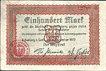 1922 AD., Germany, Weimar Republic, Festenberg, Stadt, Notgeld, currency issue, 100 Mark, Müller 1500.5. 12700* Obverse