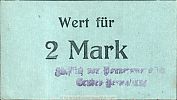 1915 AD., Germany, 2nd Empire, Schlesiengrube (Fürstlich von Donnermarck´sche Grubenverwaltung), Notgeld, currency issue, 2 Mark, Tieste 05.31. Obverse 