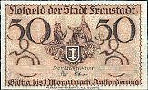 1919-1921 AD., Weimar Republic, Fraustadt, Stadt, Notgeld, currency issue, 50 Pfennig, Tieste 1945.05.27.M. Obverse