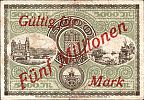 1923 AD., Germany, Weimar Republic, Hamburg (town), Notgeld, currency issue, 5.000.000 Mark, Keller 2109a. A 03107* Reverse 