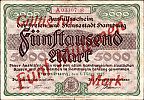 1923 AD., Germany, Weimar Republic, Hamburg (town), Notgeld, currency issue, 5.000.000 Mark, Keller 2109a. A 03107* Obverse 