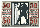 1920 AD., Germany, Weimar Republic, Naumburg an der Saale (town), Notgeld, collector series issue, 50 Pfennig, Grabowski/Mehl 928.4b-2/3. C 033406 Reverse 
