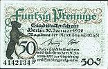 1920 AD., Germany, Weimar Republic, Berlin (city), Notgeld, currency issue, 50 Pfennig, Tieste 0460.245.10.14. F 4142134 Obverse 