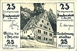 1921 AD., Germany, Weimar Republic, Freudenstadt, Stadt, Notgeld, collector series issue, 25 Pfennig, Grabowski/Mehl 388.3-1/3. Obverse 