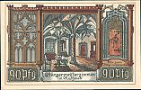 1921 AD., Germany, Weimar Republic, Jüterbog (town), Notgeld, collector series issue, 90 Pfennig, Grabowski/Mehl 663.1-6/6. Reverse 