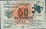 1921 AD., Germany, Weimar Republic, Ennigerloh, Gemeinde, Notgeld, collector series issue, 50 Pfennig, Grabowski/Mehl 338.2b-3/7. 11524 Obverse 