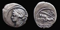 Crawford 465/4, Roman Republic, Rome mint, moneyer C. Considius Paetus, 46 BC., Denarius.