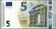 European Union, European Central Bank, Pick 20s var. 5 Euro, 2013 AD. Printer: Banca d'Italia, Rome, Italy, S001A4-SC1013686473 Obverse 