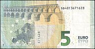 European Union, European Central Bank, Pick 20s var. 5 Euro, 2013 AD. Printer: Banca d'Italia, Rome, Italy, S001D3-SD4013671628 Reverse 