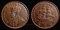 South Africa, 1936 AD., George V, 1 Penny, KM 14.3.