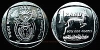 South Africa, 2005 AD., Republic, South African Mint, 1 Rand, KM 295.
