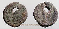  578-582 AD., Tiberius II Constantine, Ravenna mint, Decanummium, Sear BC 472.