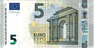 European Union, European Central Bank, Pick 20s. 5 Euro, 2013 AD. Printer: Banca d'Italia, Rome, Italy, S001I4-SC9100169535 Obverse 