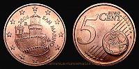 2006 AD., San Marino, Rome mint, 5 Euro Cent, KM 442.