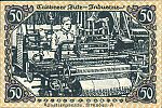1920 AD., Germany, Weimar Republic, Triebes (town), Notgeld, currency issue, 50 Pfennig, Tieste 7450.05.38. Reverse 