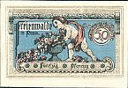 1921 AD., Germany, Weimar Republic, Freienwalde in Pommern (city), Notgeld, collector series issue, 50 Pfennig, Grabowski/Mehl 385.6b-2/3. 10088 Reverse 