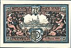 1921 AD., Germany, Weimar Republic, Freienwalde in Pommern (city), Notgeld, collector series issue, 75 Pfennig, Grabowski/Mehl 385.6b-3/3. 10084 Reverse 