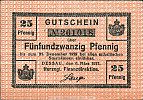1917 AD., Germany, 2nd Empire, Dessau, Anhalt, Herzogliche Finanzdirektion, Notgeld, currency issue, 25 Pfennig, Tieste 1340.05.01.1. 261018 Obverse 