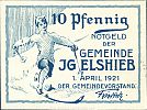 1921 AD., Germany, Weimar Republic, Igelshieb (municipality), Notgeld, collector series issue, 10 Pfennig, Grabowski/Mehl 642.1a-1/5. 45011 Obverse 
