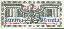 1917 AD., Germany, 2nd Empire, Heilbronn (town), Notgeld, currency issue, 50 Pfennig, Tieste 2870.05.30. 13727 Reverse 