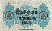 1917 AD., Germany, 2nd Empire, Ingolstadt, Stadt, Notgeld, currency issue, 25 Pfennig, Tieste 3205.35.05. 101435 Reverse 