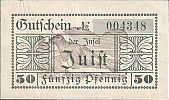 1919 AD., Germany, Weimar Republic, Juist, Gemeinde, Notgeld, currency issue, 50 Pfennig, Tieste 3305.05.06.1. 004348 Reverse 