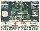 1920 AD., Germany, Weimar Republic, Schleswig (town), Notgeld, currency issue, 2 Mark, Geiger 474.01c. 03704 Obverse 