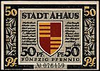 1921 AD., Germany, Weimar Republic, Ahaus (city), Notgeld, collector series issue, 50 Pfennig, Grabowski/Mehl 3.1a-2/2. 076459 Obverse