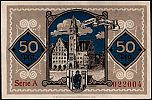 1921 AD., Germany, Weimar Republic, Allenstein (city), Notgeld, collector series issue, 50 Pfennig, Grabowski/Mehl 0013.1a-2/2. Reverse