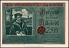 1921 AD., Germany, Weimar Republic, Allstedt (city), Notgeld, collector series issue, 25 Pfennig, Grabowski/Mehl 0015.1-2/8. Obverse