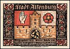 1921 AD., Germany, Weimar Republic, Altenburg (city), Notgeld, collector series issue, 50 Pfennig, Grabowski/Mehl 21.1a-3/8. Obverse